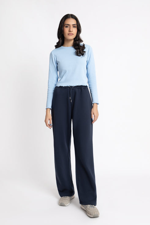 The Blue Cropped Fitted T-Shirt