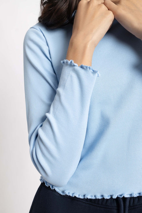 The Blue Cropped Fitted T-Shirt