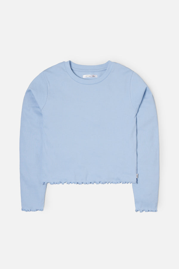 The Blue Cropped Fitted Tee