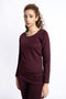 The Burgundy Scuba Fitted Top