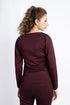 The Burgundy Scuba Fitted Top