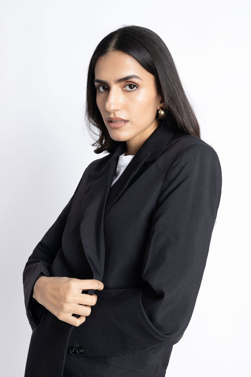 The Black Regular Fit Blazer