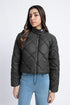 The Black Cropped Puffer Jacket