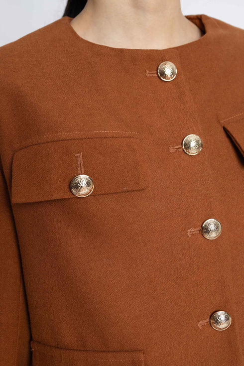 The Autumn Leaf Boxy Crop Jacket