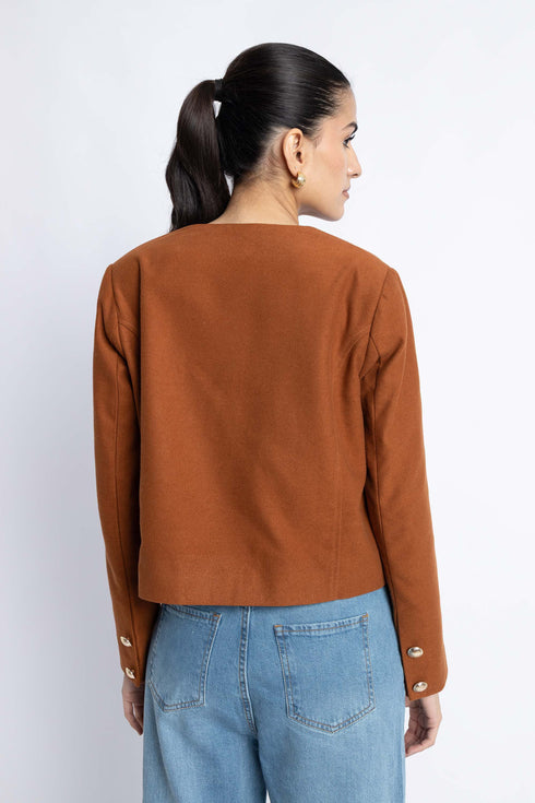 The Autumn Leaf Boxy Crop Jacket