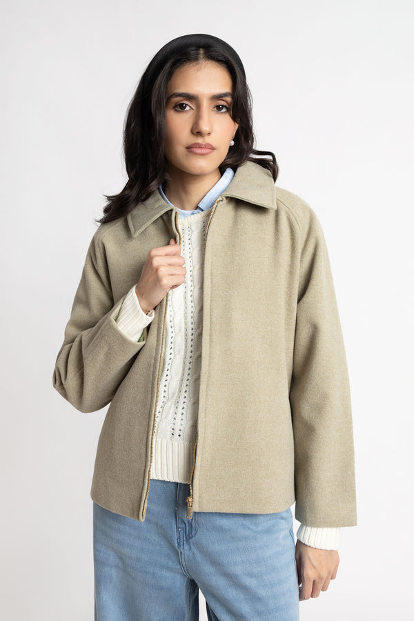 The Desert Sage Oversized Wool Jacket