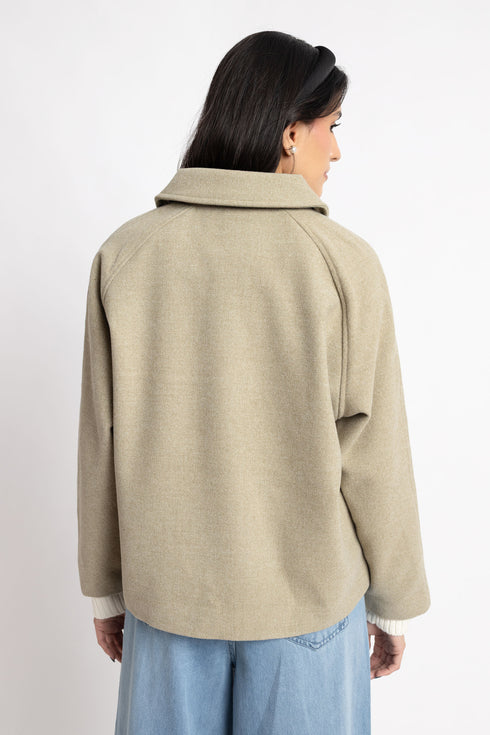 The Desert Sage Oversized Wool Jacket