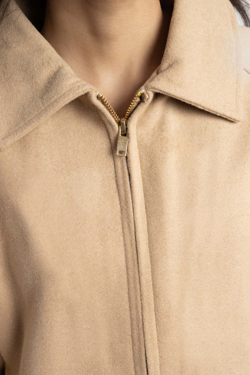 The Irish Cream Oversized Wool Jacket