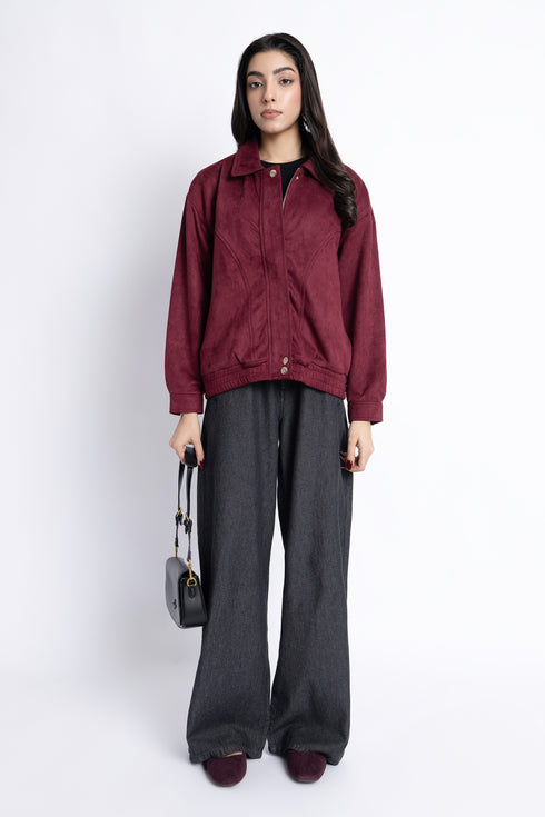 The Suede Boxy Fit Jacket