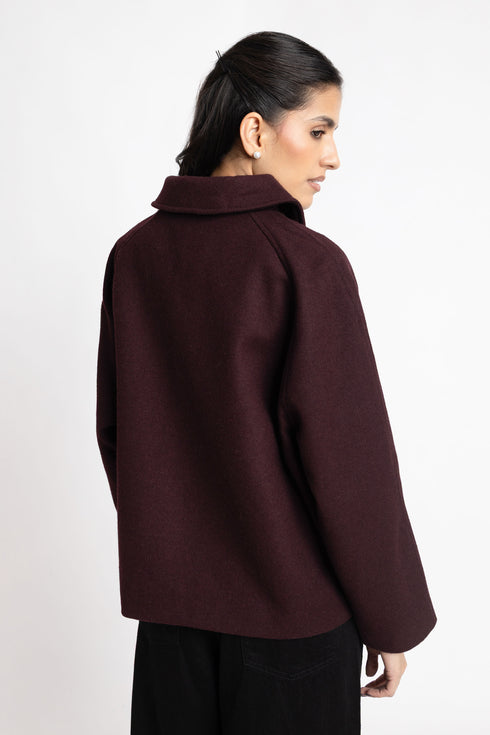 The Plum Oversized Wool Jacket