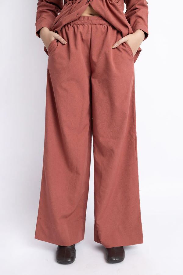 The Barn Red Wide Leg Trousers