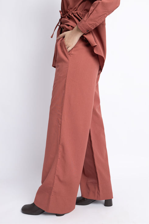 The Barn Red Wide Leg Trousers