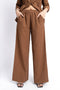 The Toffee Brown Wide Leg Trousers