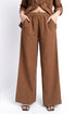 The Toffee Brown Wide Leg Trousers