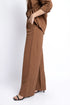 The Toffee Brown Wide Leg Trousers