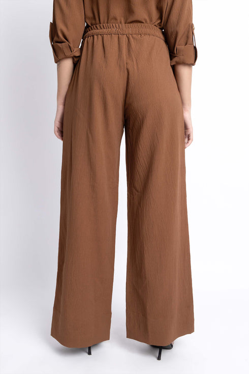 The Toffee Brown Wide Leg Trousers