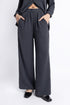 The Charcoal Wide Leg Pleated Trousers