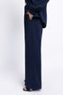 The Navy Wide Leg Pleated Trousers