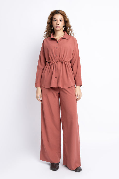 The Barn Red Drawstrings Shirt