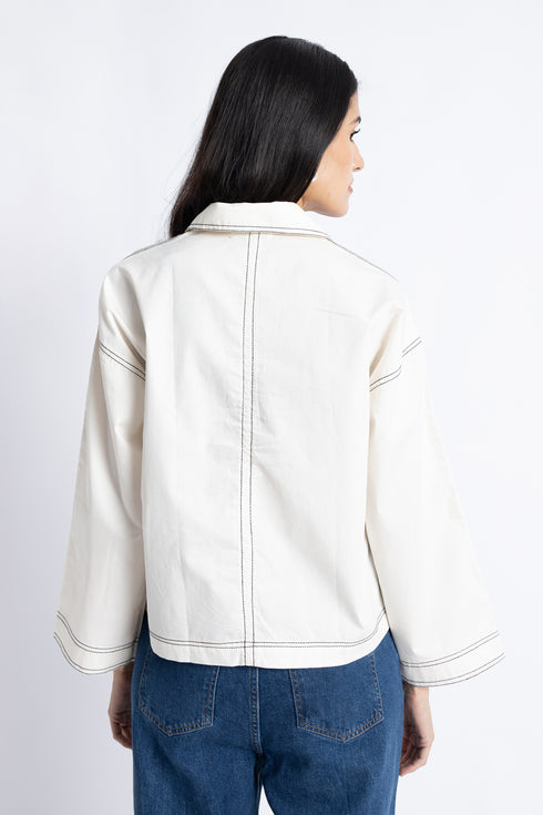 The Vanilla Boxy Crop Shirt