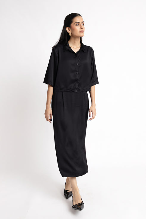 The SIlk Boxy Cropped Top