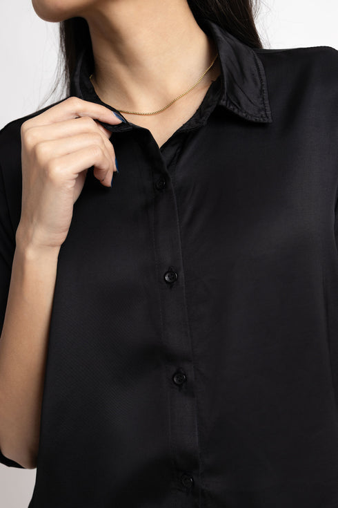 The SIlk Boxy Cropped Top