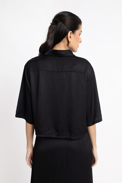 The SIlk Boxy Cropped Top