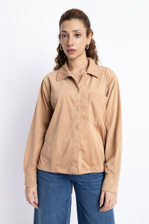 The Tan Loose Fit Shirt