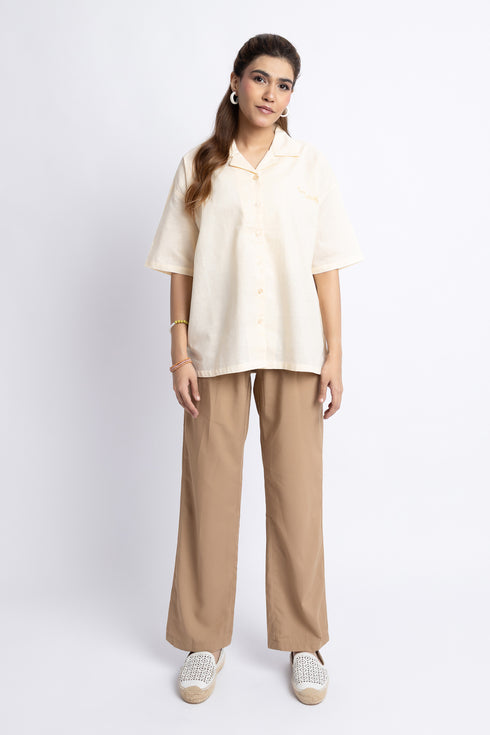 The Vanilla Oversized Cuban Collar Shirt