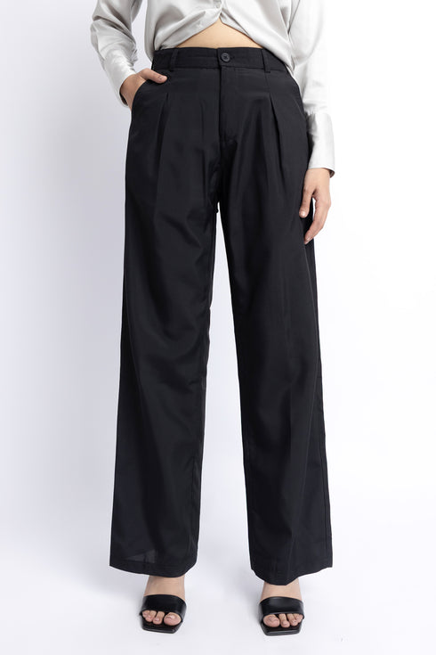 The Black Straight Fit Pants