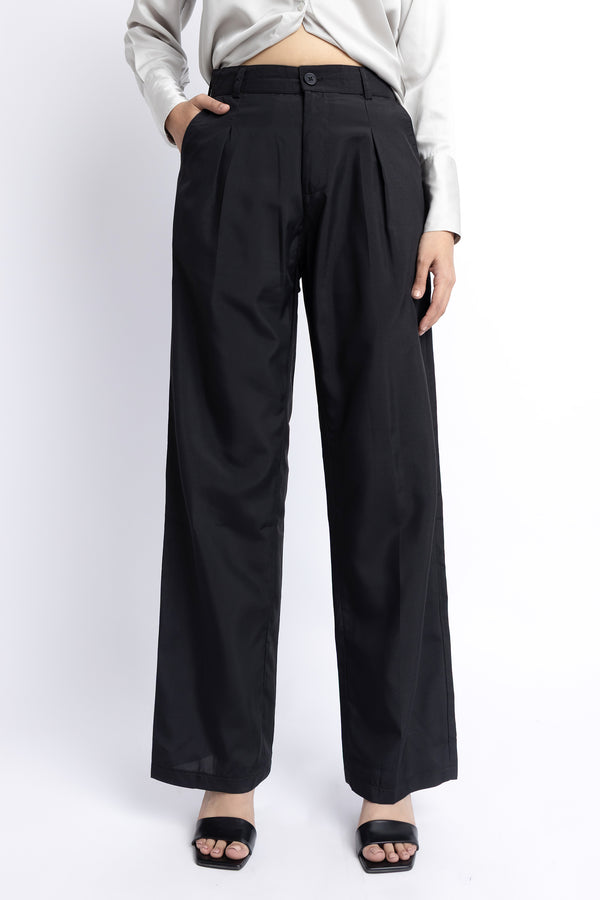 The Black Straight Fit Pants