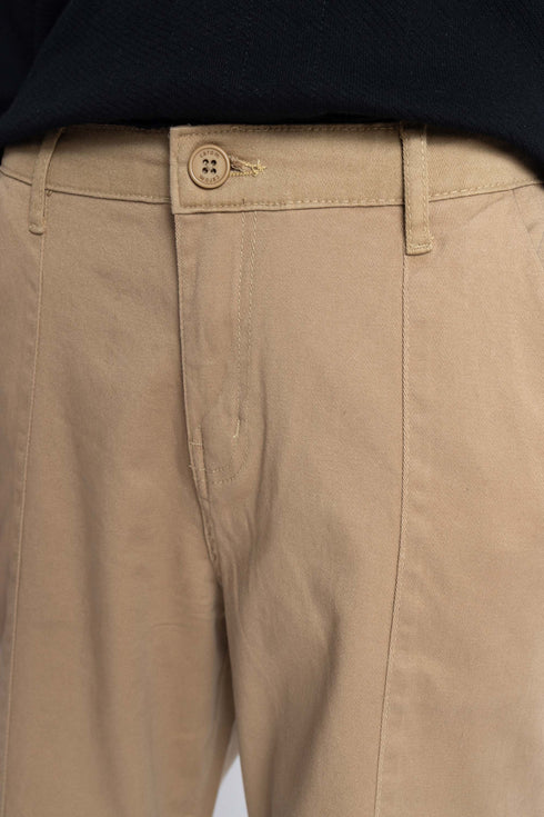The Khaki Wide Leg Cargo Pants