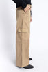 The Khaki Wide Leg Cargo Pants