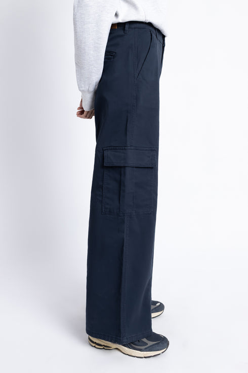 The Navy Wide Leg Cargo Pants