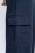 The Navy Wide Leg Cargo Pants