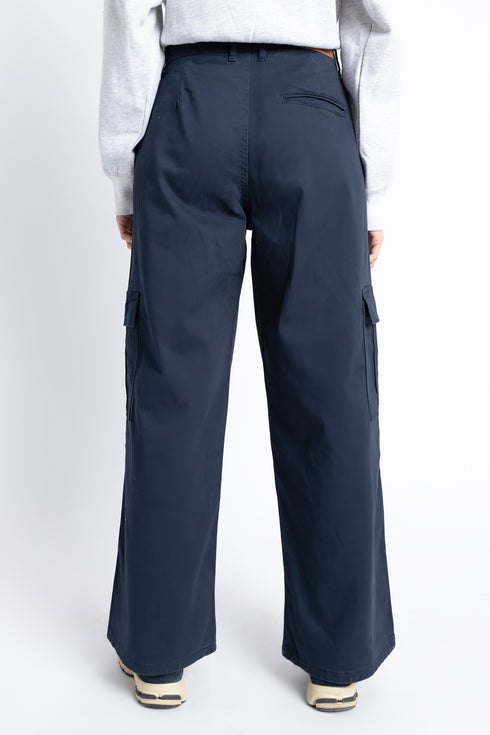 The Navy Wide Leg Cargo Pants