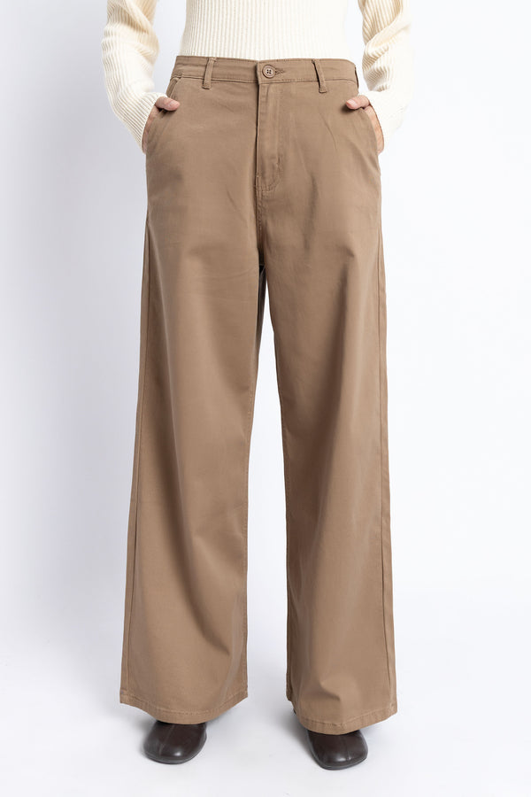 The Dark Oak Wide Leg Pants