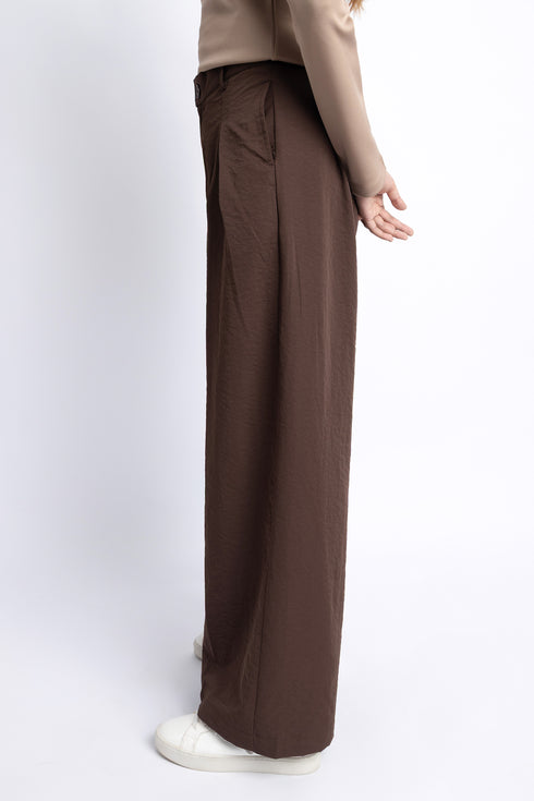 The Cocoa Brown Wide Leg Pants