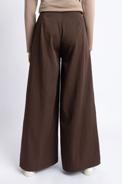 The Cocoa Brown Wide Leg Pants