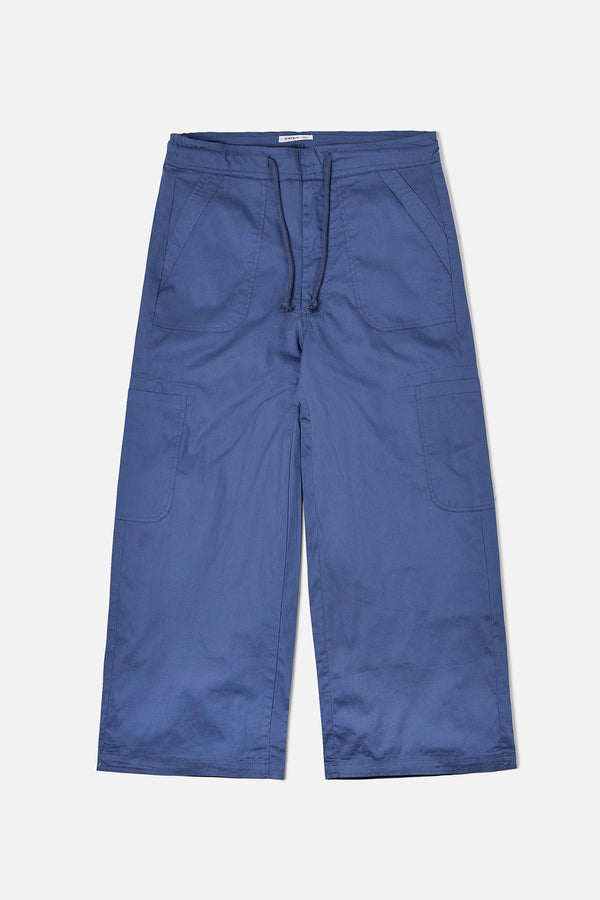 The Navy Wide Leg Cargo Trousers