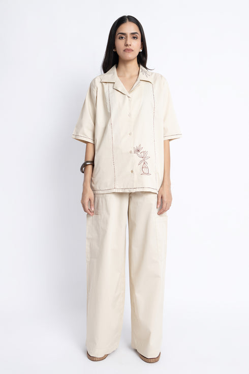 The Almond Milk Wide Leg Trousers