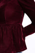 The Maroon Cropped Peplum Top