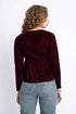 The Maroon Cropped Peplum Top
