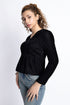 The Black Cropped Peplum Top