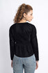 The Black Cropped Peplum Top
