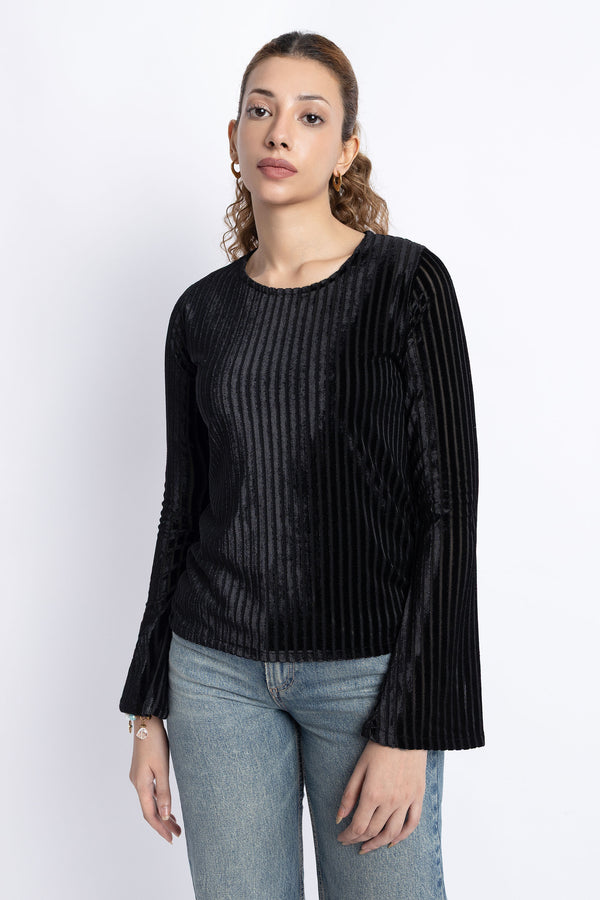 The Black Velvet Regular Fit Top