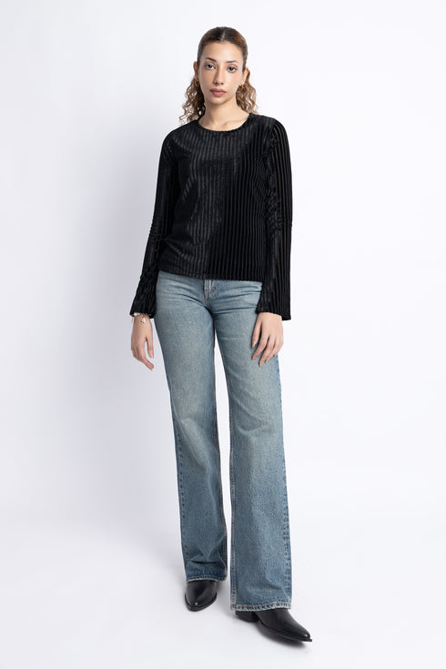 The Black Velvet Regular Fit Top