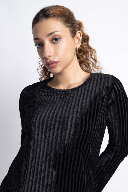 The Black Velvet Regular Fit Top