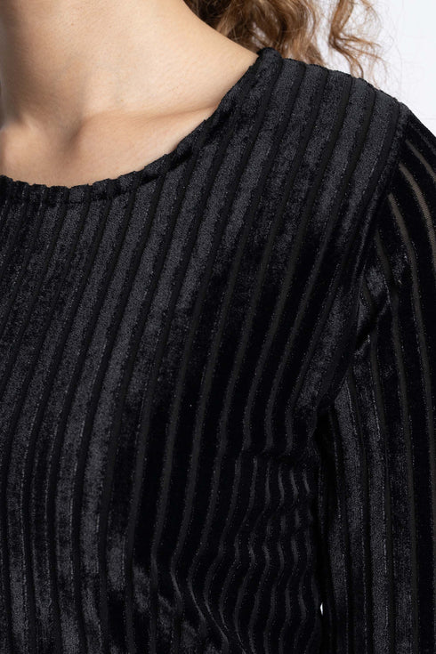 The Black Velvet Regular Fit Top