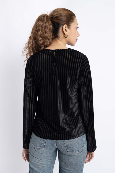 The Black Velvet Regular Fit Top
